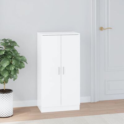 vidaXL Παπουτσοθήκη Γυαλιστερό Λευκό 55x35x108 εκ. Επεξεργασμένο Ξύλο