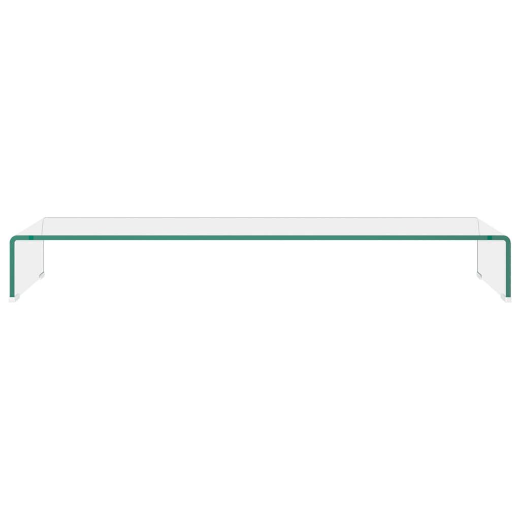 vidaXL Βάση Τηλεόρασης/Οθόνης Διάφανη 100 x 30 x 13 εκ. Γυάλινη