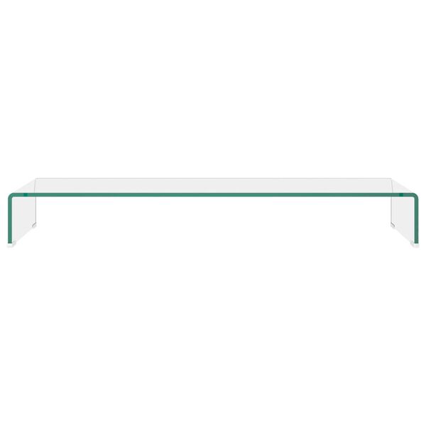 vidaXL Βάση Τηλεόρασης/Οθόνης Διάφανη 100 x 30 x 13 εκ. Γυάλινη