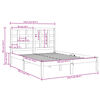 vidaXL Πλαίσιο Κρεβατιού Λευκό 120x190 εκ. Μασίφ Ξύλο Small Double