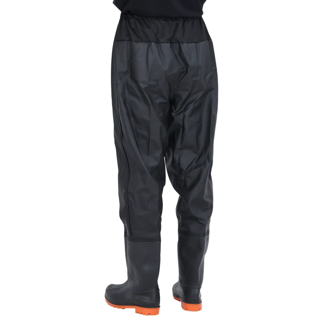 vidaXL Waist Waders με μπότες Μαύρο μέγεθος 43