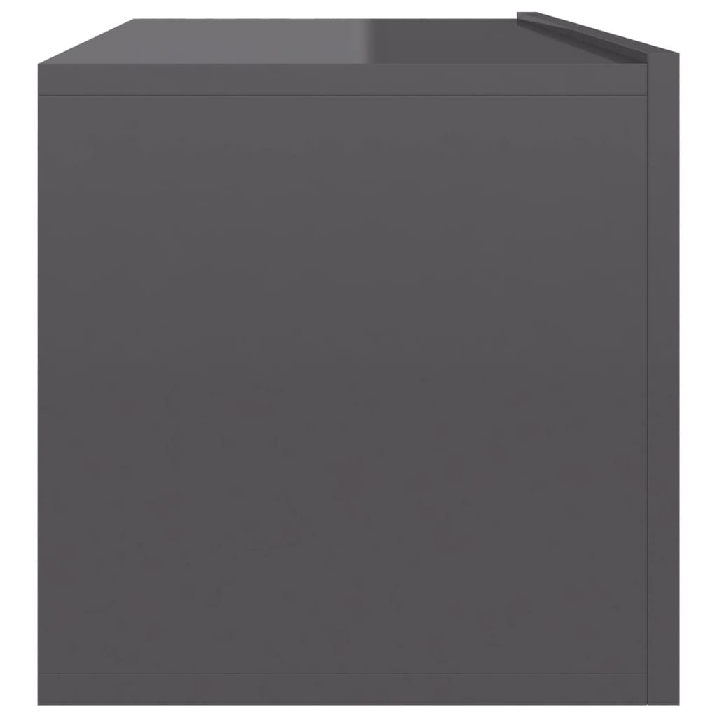 vidaXL Έπιπλο Τηλεόρασης Γυαλιστερό Γκρι 100x30x30 εκ. από Επεξ. Ξύλο
