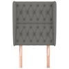 vidaXL Κεφαλάρι με Πτερύγια Σκούρο Γκρι 83x23x118/128 εκ. Υφασμάτινο