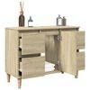 vidaXL Ντουλάπι Νιπτήρα Sonoma Δρυς 80x33x60 εκ. Επεξεργασμένο Ξύλο