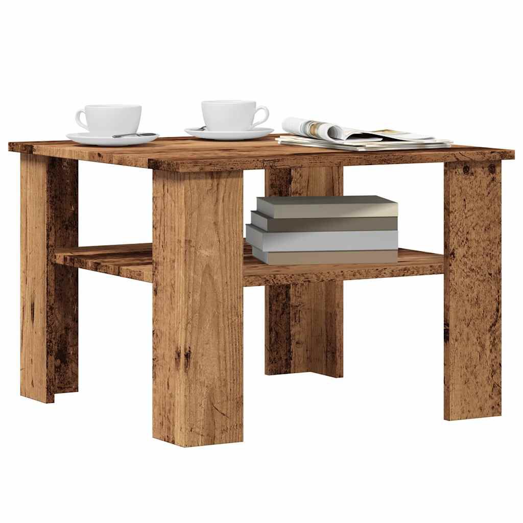 vidaXL Τραπεζάκι σαλονιού παλιό ξύλο 60x60x42 cm Ξύλο μηχανής