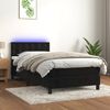 vidaXL &Kappa;&rho;&epsilon;&beta;ά&tau;&iota; Boxspring &mu;&epsilon; &Sigma;&tau;&rho;ώ&mu;&alpha; & LED &Mu;&alpha;ύ&rho;&omicron; 90x200 &epsilon;&kappa;. &Beta;&epsilon;&lambda;&omicron;ύ&delta;&iota;&nu;&omicron;