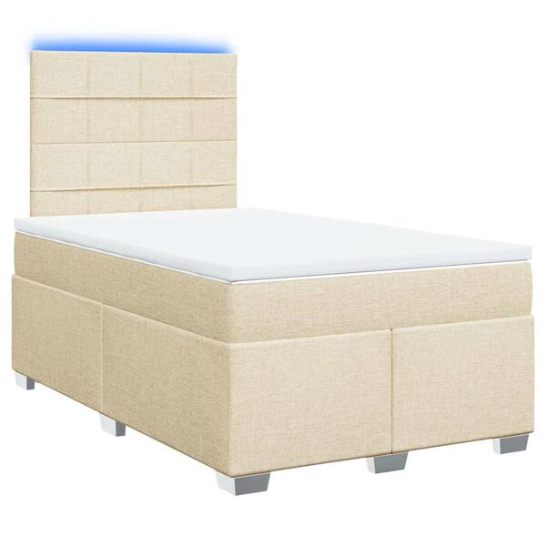 vidaXL &Kappa;&rho;&epsilon;&beta;ά&tau;&iota; Boxspring &mu;&epsilon; &Sigma;&tau;&rho;ώ&mu;&alpha; &Kappa;&rho;&epsilon;&mu; 120x200 &epsilon;&kappa;. &Upsilon;&phi;&alpha;&sigma;&mu;ά&tau;&iota;&nu;&omicron;
