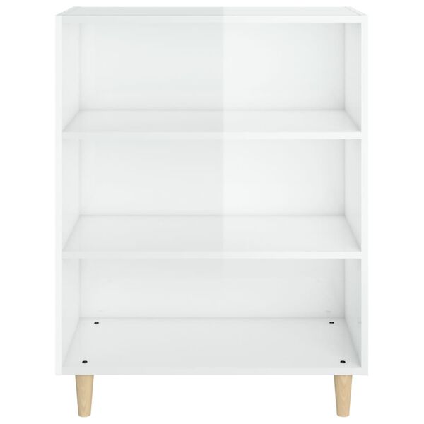 vidaXL Ντουλάπι Γυαλιστερό Λευκό 69,5x32,5x90 εκ. Επεξεργασμένο Ξύλο