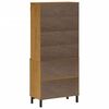 vidaXL Ντουλάπι FLAM 80x40x80εκ. από Μασίφ Ξύλο Πεύκο με Γυάλινη Πόρτα
