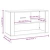vidaXL Παπουτσοθήκη Γκρι Σκυροδέματος 80x35x45 εκ. Επεξεργασμένο Ξύλο