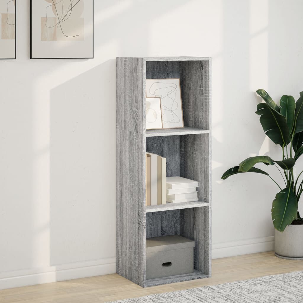 vidaXL Βιβλιοθήκη Γκρι Sonoma 40x30x114 εκ. από Επεξεργασμένο Ξύλο