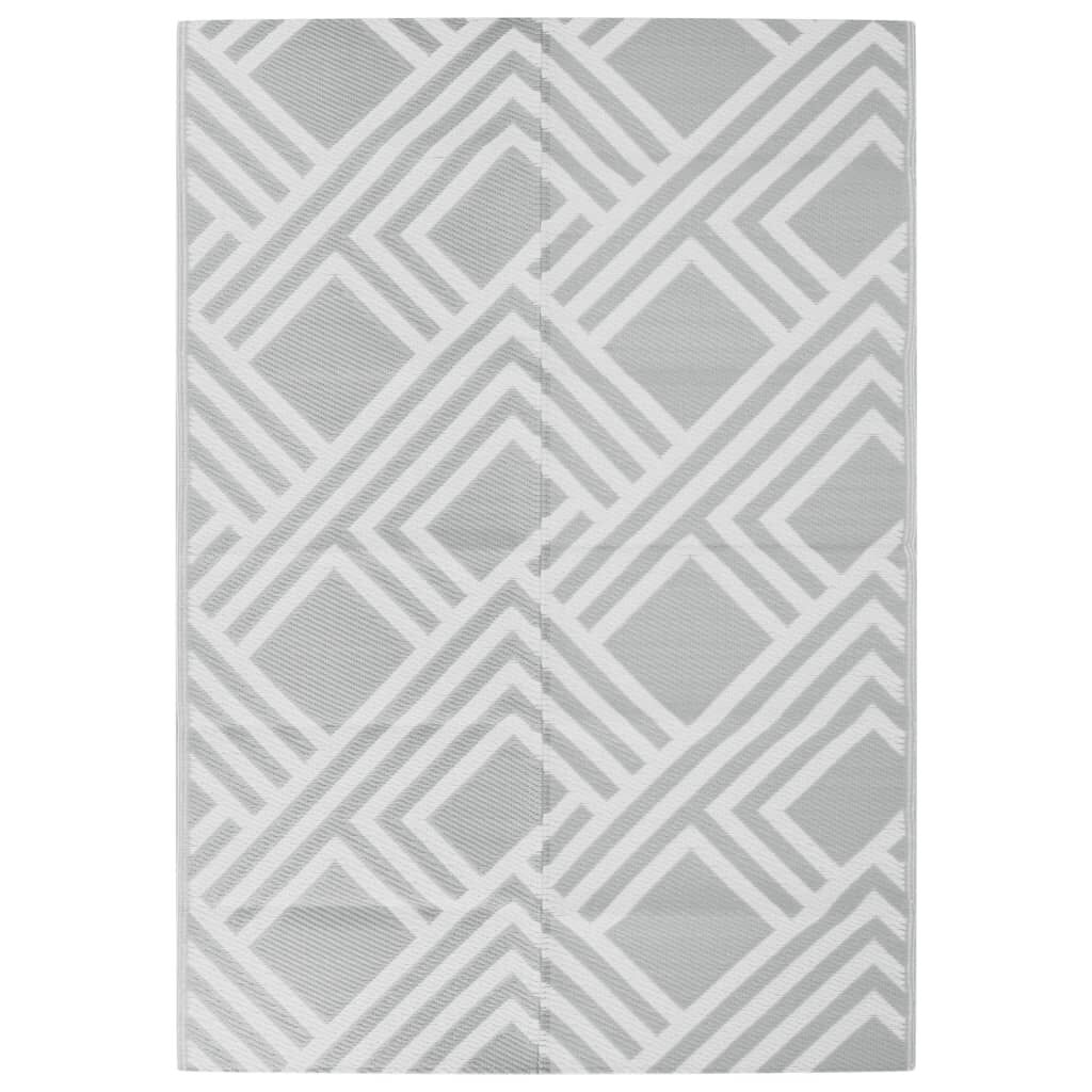 vidaXL Χαλί εξωτερικού χώρου ARAKIL Γκρι 140x200 cm PP