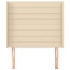 vidaXL Κεφαλάρι με Πτερύγια Κρεμ 103x16x118/128 εκ. Υφασμάτινο