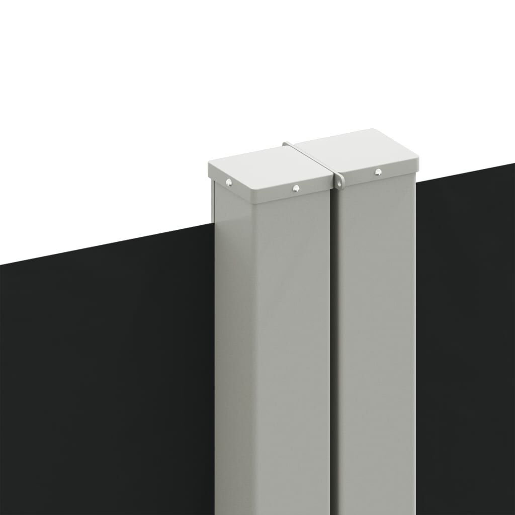 vidaXL Διαχωριστικό Βεράντας Συρόμενο Μαύρο 140 x 1200 εκ.