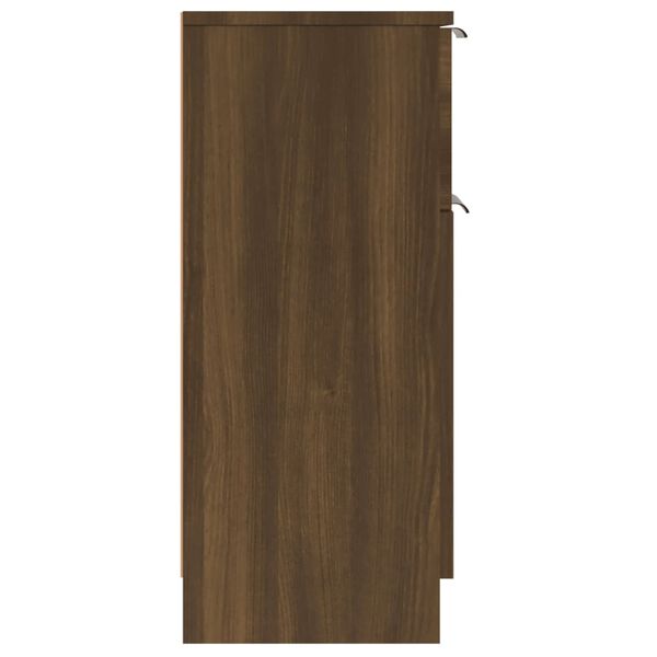 vidaXL Συρταριέρες 2 τεμ. Καφέ Δρυς 30x30x70 εκ. Επεξεργασμένο Ξύλο