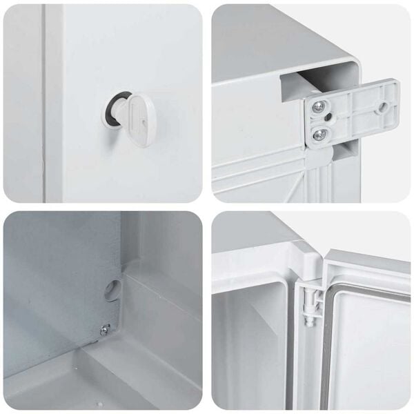 vidaXL Ντουλάπι Ελέγχου Γκρι 30 x 16.5 x 35 εκ. ΑΒΣ Πλαστικό