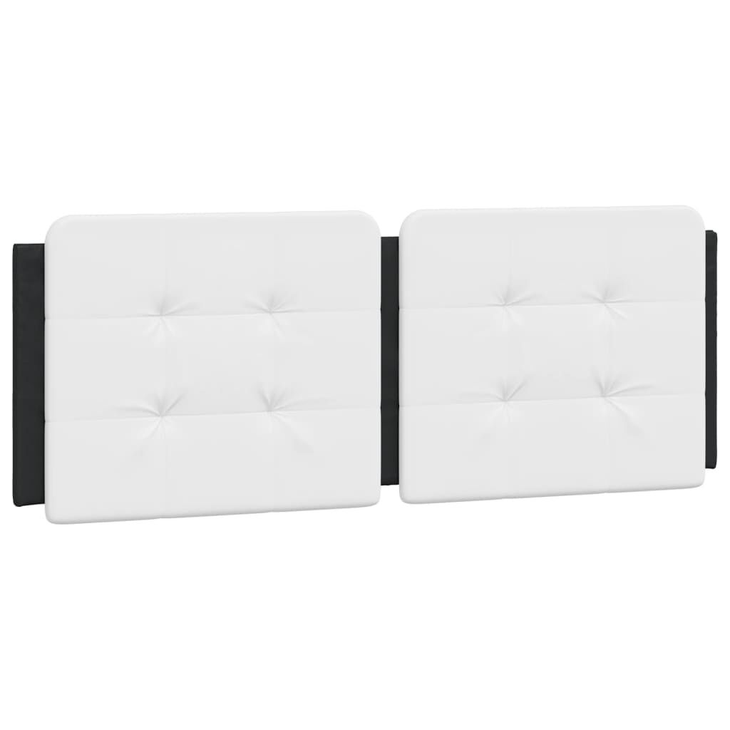 vidaXL Πλαίσιο Κρεβατιού με LED Μαύρο/Λευκό 120x200εκ. Συνθετικό Δέρμα