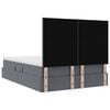 vidaXL Κρεβάτι με αποθηκευτικό χώρο και LED Σκούρο Γκρι 140 x 200 cm