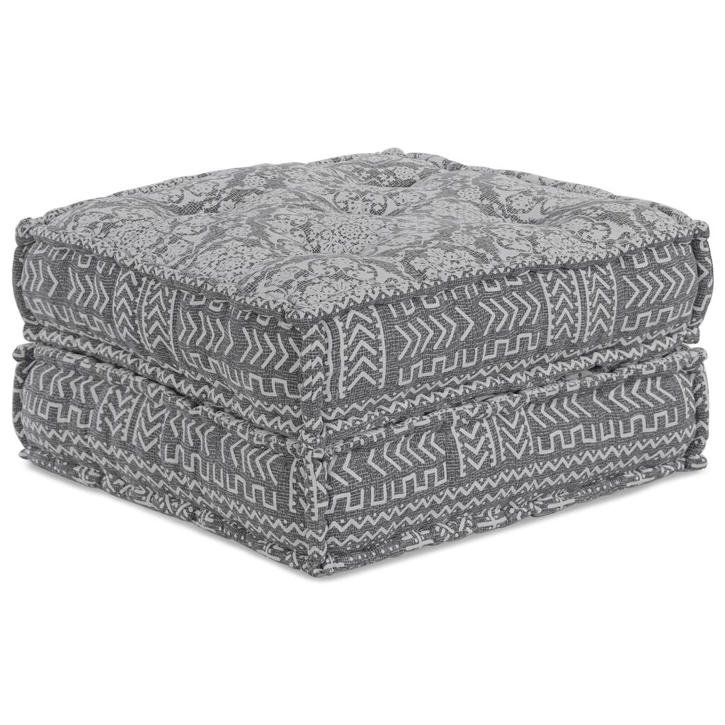 vidaXL Καναπές Pouffe Modular 2 Θέσεων Αλλάζει Σχήμα Ανοιχτό Γκρι Υφασμάτινος