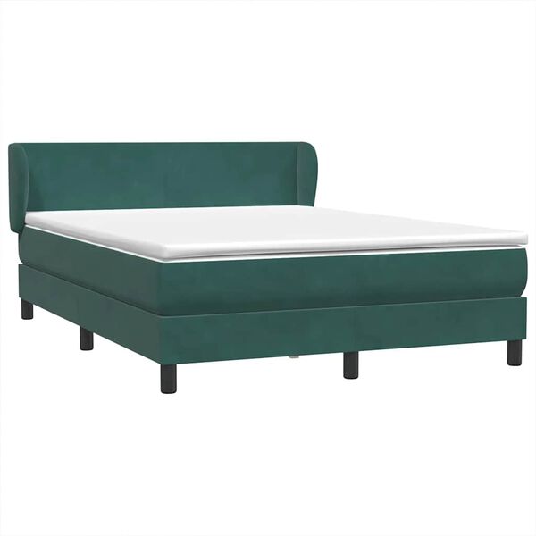 vidaXL Box Spring &Kappa;&rho;&epsilon;&beta;ά&tau;&iota; &mu;&epsilon; &sigma;&tau;&rho;ώ&mu;&alpha; &Sigma;&kappa;&omicron;ύ&rho;&omicron; &pi;&rho;ά&sigma;&iota;&nu;&omicron; 140x220cm &Beta;&epsilon;&lambda;&omicron;ύ&delta;&iota;&nu;&omicron;