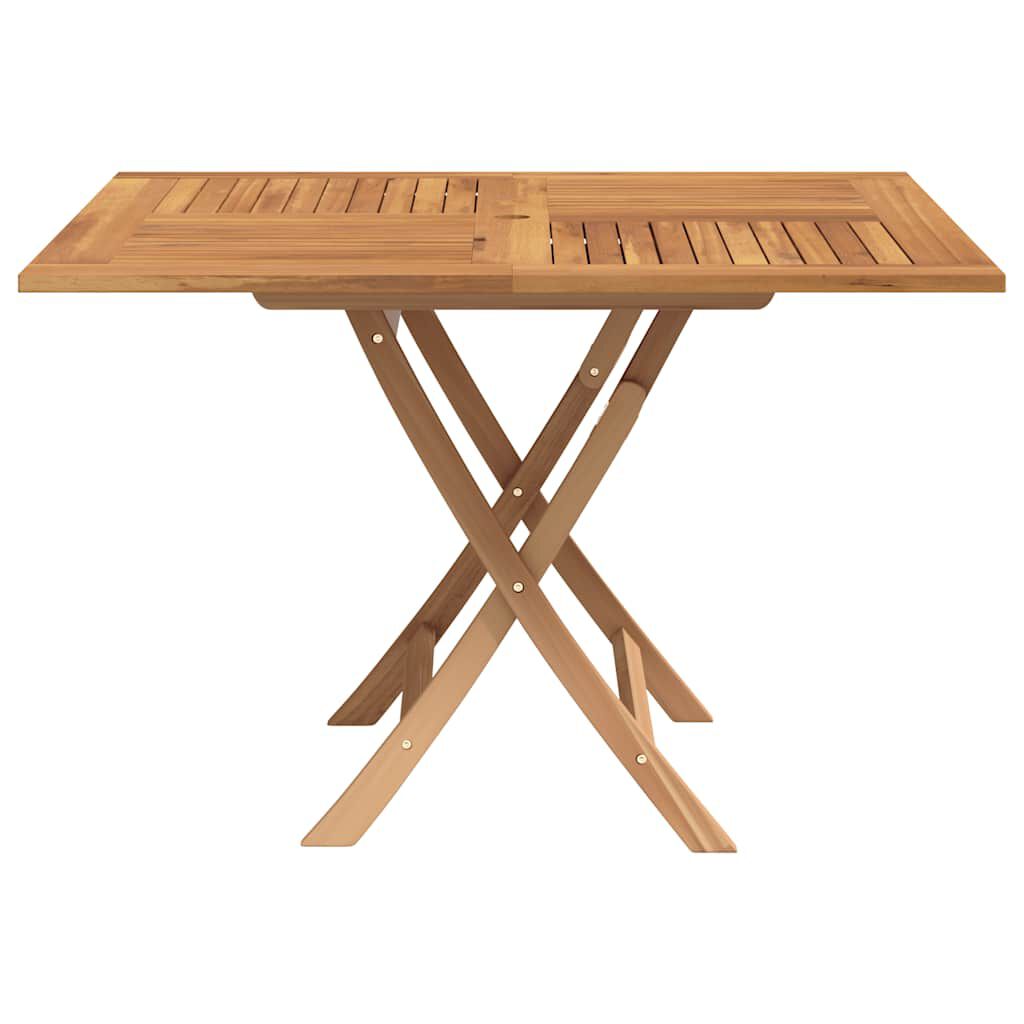 vidaXL Τραπέζι Κήπου Πτυσσόμενο 110 x 110 x 75 εκ. Μασίφ Ξύλο Teak