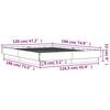 vidaXL Πλαίσιο Κρεβατιού με LED Γκρι sonoma 120 x 190 εκ.