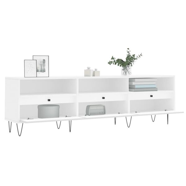 vidaXL Έπιπλο Τηλεόρασης Λευκό 150x30x44,5 εκ. Επεξεργασμένο Ξύλο
