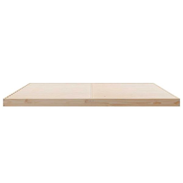 vidaXL Κρεβάτι δαπέδου Φυσικό 180 x 220 εκ. Μασίφ ξύλο πεύκου