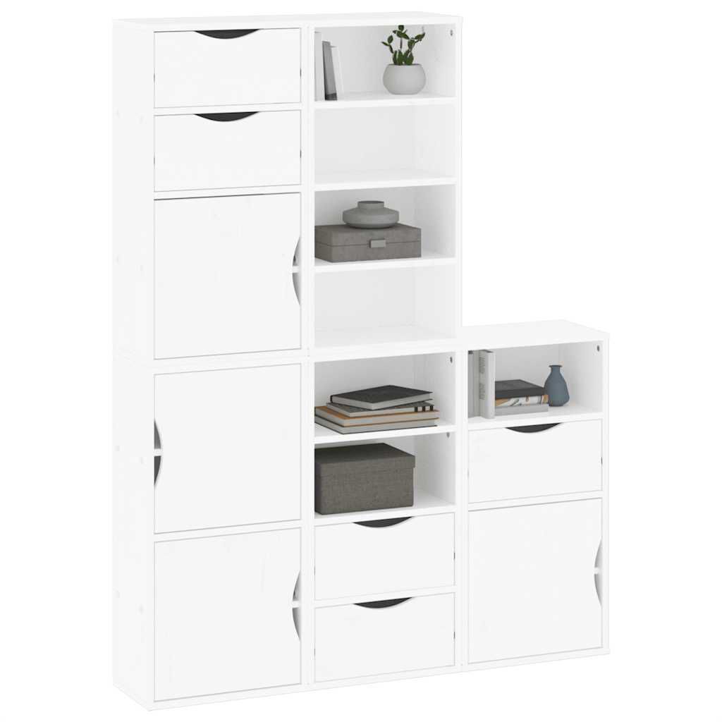 vidaXL Πλαϊνά ντουλάπια 5 τεμ. ODDA 40x24x79 εκ. από Μασίφ Ξύλο Πεύκου