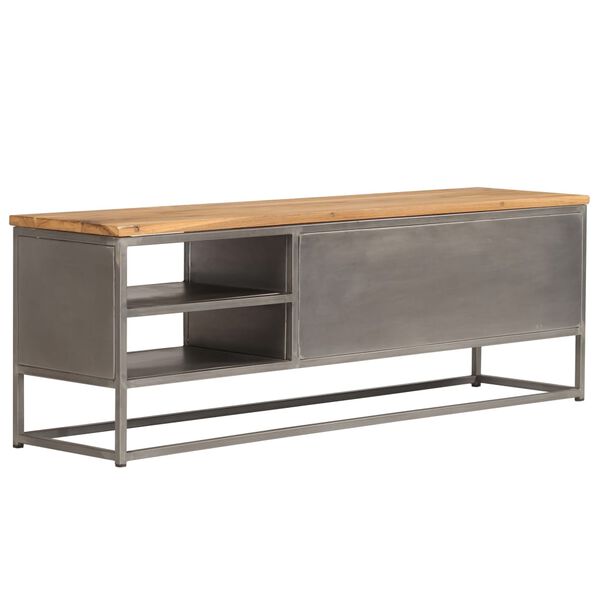 vidaXL Έπιπλο Τηλεόρασης 120x30x40 εκ. Ανακυκλωμένο Ξύλο Teak & Ατσάλι