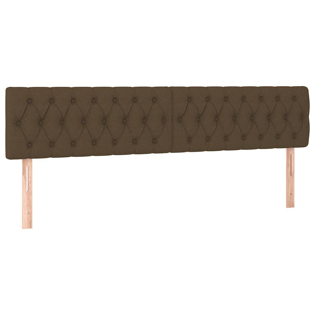 vidaXL Κρεβάτι Boxspring με Στρώμα Σκούρο Καφέ 120x190 εκ Υφασμάτινο