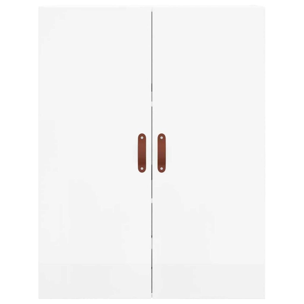 vidaXL Ντουλάπι Γυαλιστερό Λευκό 69,5x34x180 εκ. Επεξεργασμένο Ξύλο