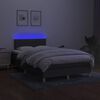 vidaXL &Kappa;&rho;&epsilon;&beta;ά&tau;&iota; Boxspring &mu;&epsilon; &Sigma;&tau;&rho;ώ&mu;&alpha; & LED &Sigma;&kappa;.&Gamma;&kappa;&rho;&iota; 120x190&epsilon;&kappa;. &Upsilon;&phi;&alpha;&sigma;&mu;ά&tau;&iota;&nu;&omicron;