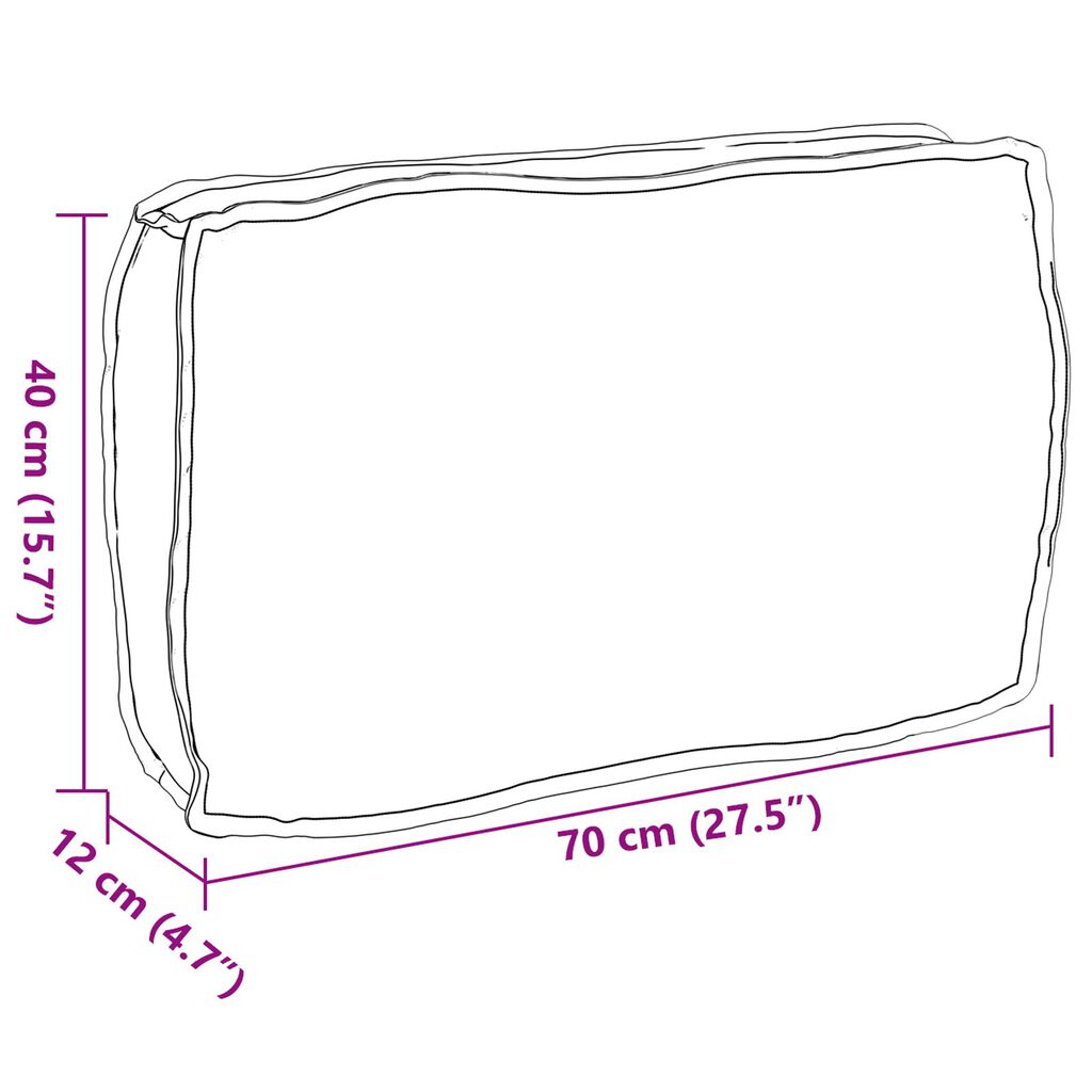 vidaXL Μαξιλάρι Παλέτας για Πλάτη Ταμπά 70x40x12 εκ. Από Υφαντό Ύφασμα