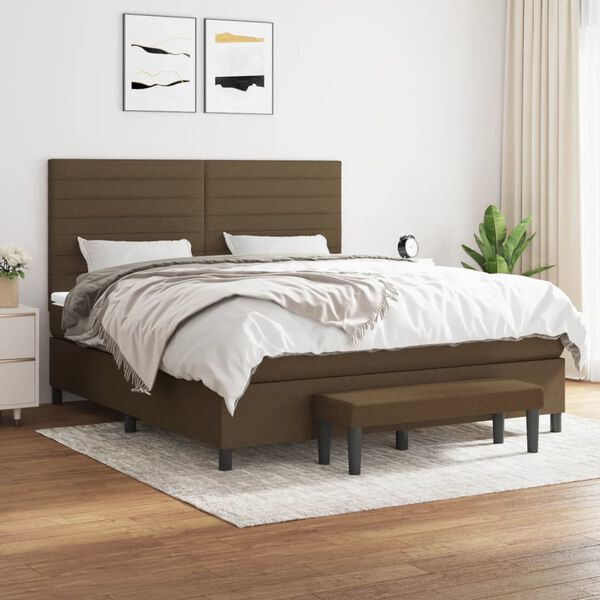 vidaXL &Kappa;&rho;&epsilon;&beta;ά&tau;&iota; Boxspring &mu;&epsilon; &Sigma;&tau;&rho;ώ&mu;&alpha; &Sigma;&kappa;&omicron;ύ&rho;&omicron; &Kappa;&alpha;&phi;έ 160x200 &epsilon;&kappa; &Upsilon;&phi;&alpha;&sigma;&mu;ά&tau;&iota;&nu;&omicron;