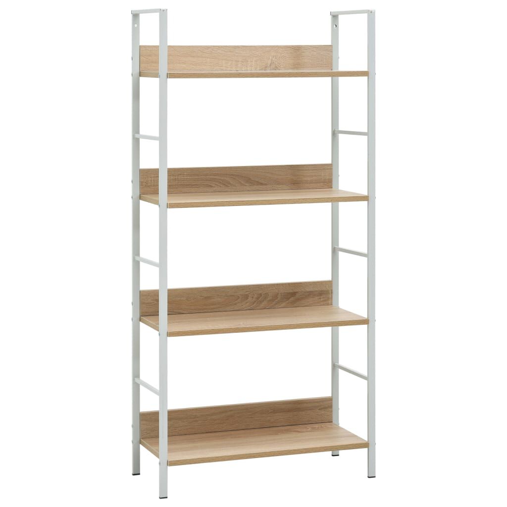 vidaXL Ραφιέρα 4 Επιπέδων Δρυς 60x27,6x124,5 εκ. Επεξεργασμένο Ξύλο