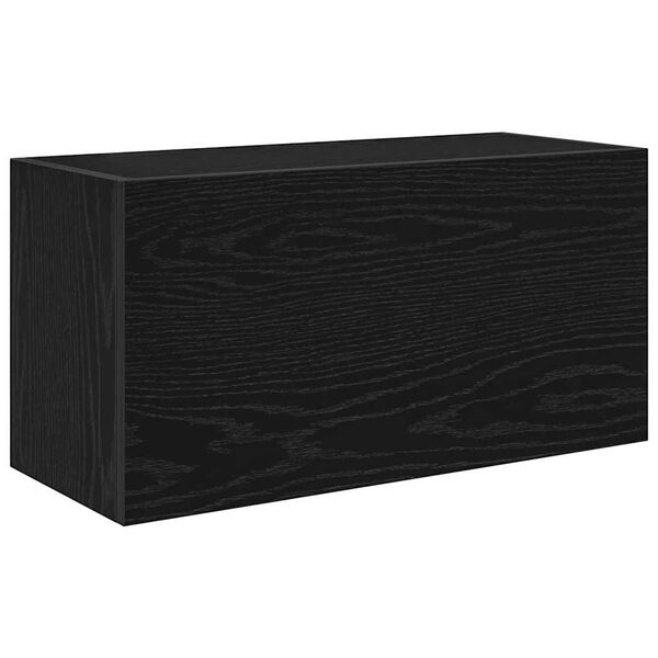 vidaXL ντουλάπι τοίχου μπάνιου μαύρο 60x25x30 cm κατασκευασμένο ξύλο