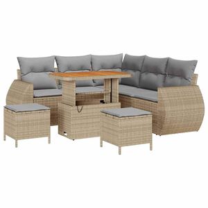 vidaXL &Sigma;&epsilon;&tau; &Kappa;&alpha;&nu;&alpha;&pi;έ &Kappa;ή&pi;&omicron;&upsilon; 8 pcs &Mu;&pi;&epsilon;&zeta; &sigma;&upsilon;&nu;&theta;&epsilon;&tau;&iota;&kappa;ό &rho;&alpha;&tau;ά&nu;