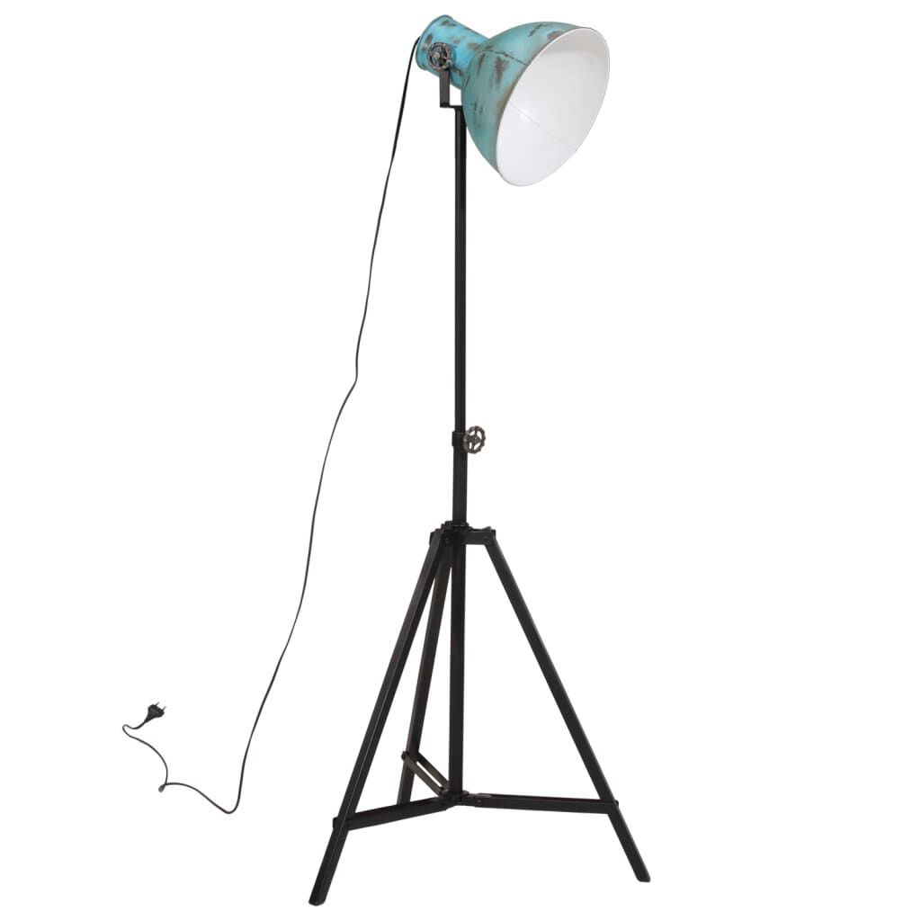 vidaXL Φωτιστικό Δαπέδου 25 W Αντικέ Μπλε 61x61x90/150 εκ. Ε27