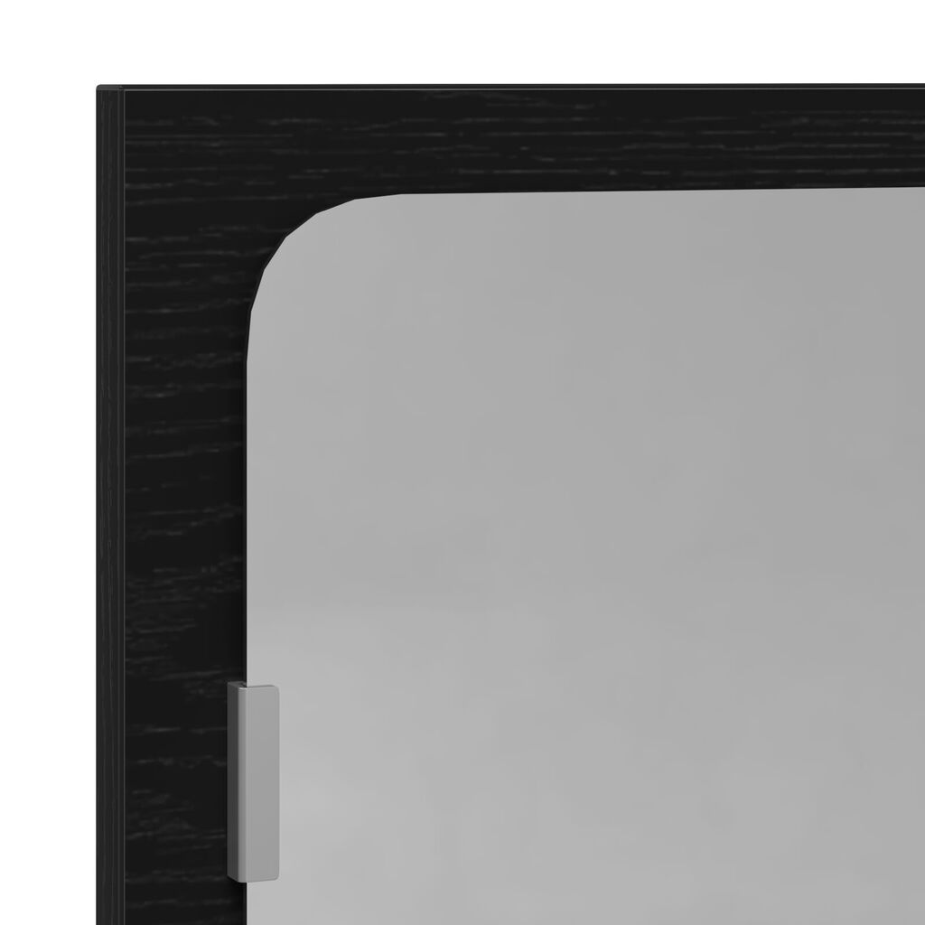 Καθρέφτης μπάνιου vidaXL σε μαύρο δρυ με διαστάσεις 90x10,5x37 εκ. από επεξεργασμένο ξύλο