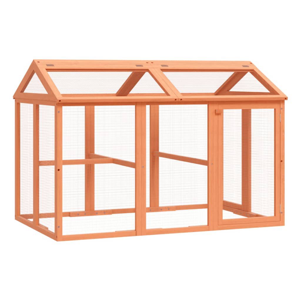 vidaXL Κουτί Περίφραξης Καφέ 141 x 94 x 104 εκ. από Μασίφ Ξύλο Πεύκου