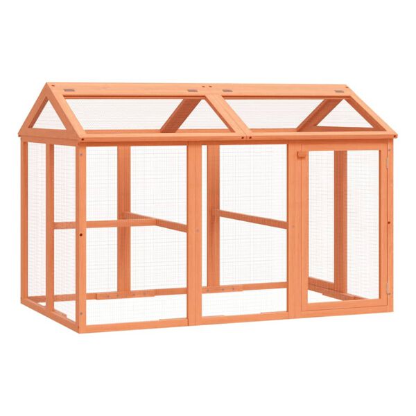 vidaXL Κουτί Περίφραξης Καφέ 141 x 94 x 104 εκ. από Μασίφ Ξύλο Πεύκου