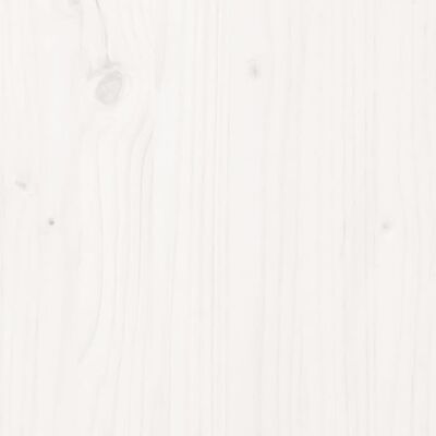 vidaXL Ξυλοθήκη με Τροχούς Λευκή 76,5x40x108 εκ. από Μασίφ Ξύλο Πεύκου