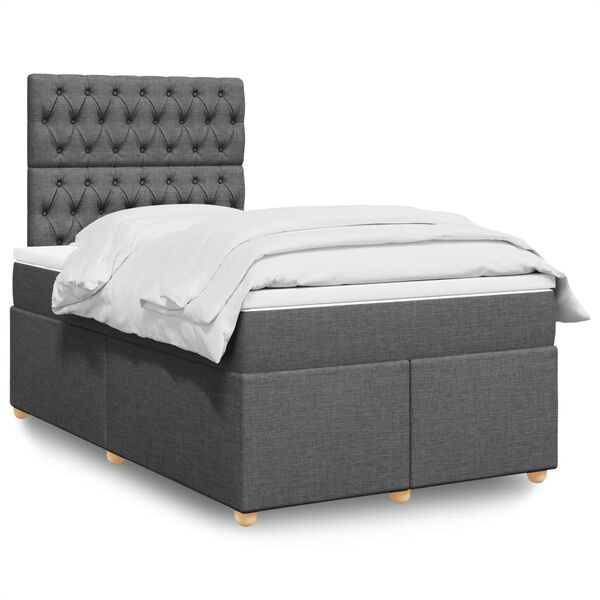 vidaXL &Kappa;&rho;&epsilon;&beta;ά&tau;&iota; Boxspring &mu;&epsilon; &Sigma;&tau;&rho;ώ&mu;&alpha; &Sigma;&kappa;&omicron;ύ&rho;&omicron; &Gamma;&kappa;&rho;&iota; 120x200 &epsilon;&kappa;. &Upsilon;&phi;&alpha;&sigma;&mu;ά&tau;&iota;&nu;&omicron;