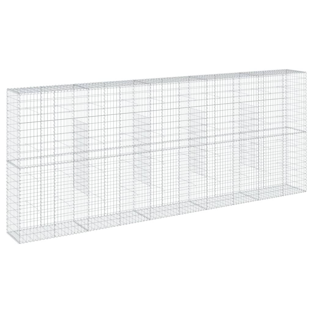 vidaXL Συρματοκιβώτιο με Κάλυμμα 500x50x200εκ. από Γαλβανισμένο Χάλυβα
