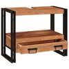vidaXL Ντουλάπι νιπτήρα μπάνιου με ράφι Μασίφ ξύλο ακακίας και σίδερο