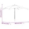 vidaXL Ομπρέλα Κήπου με Ξύλινο Ιστό Μαύρη 300x300x273 εκ.