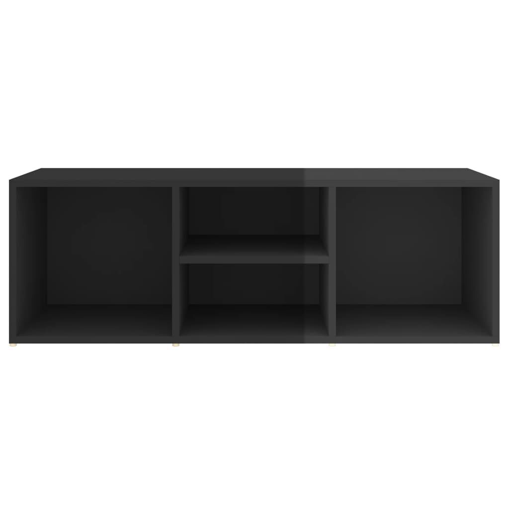 vidaXL Παπουτσοθήκη Γυαλιστερή Μαύρη 105 x 35 x 35 εκ. από Μοριοσανίδα