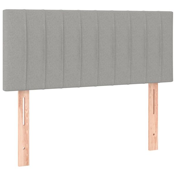 vidaXL Κεφαλάρι Κρεβατιού Ανοιχτό Γκρι 100x5x78/88 εκ. Υφασμάτινο