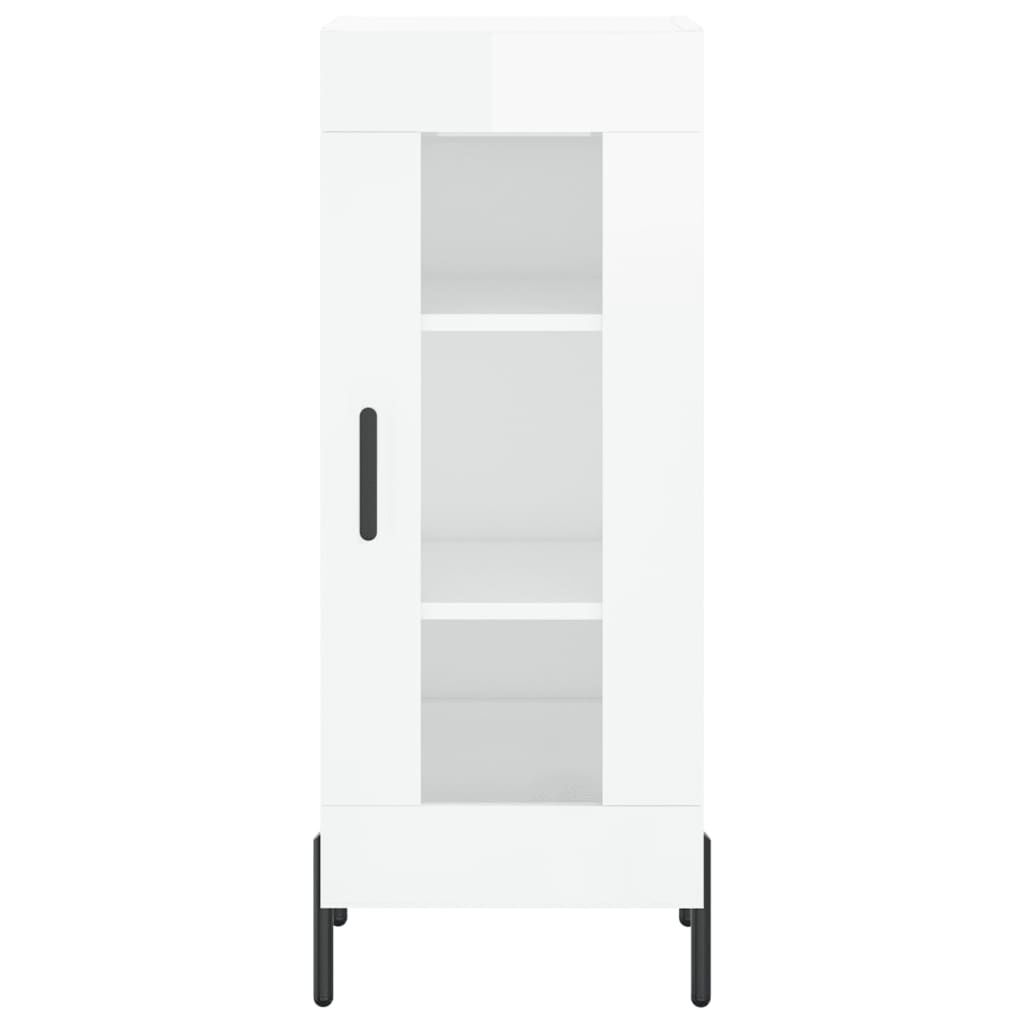 vidaXL Ντουλάπι Γυαλιστερό Λευκό 34,5x34x90 εκ. Επεξεργασμένο Ξύλο
